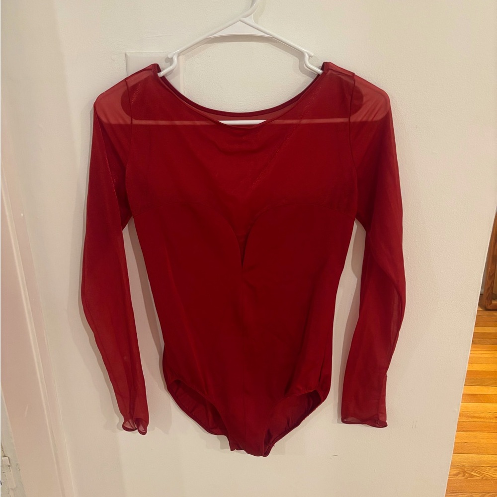 Vintage Red Mesh Danskin Leo